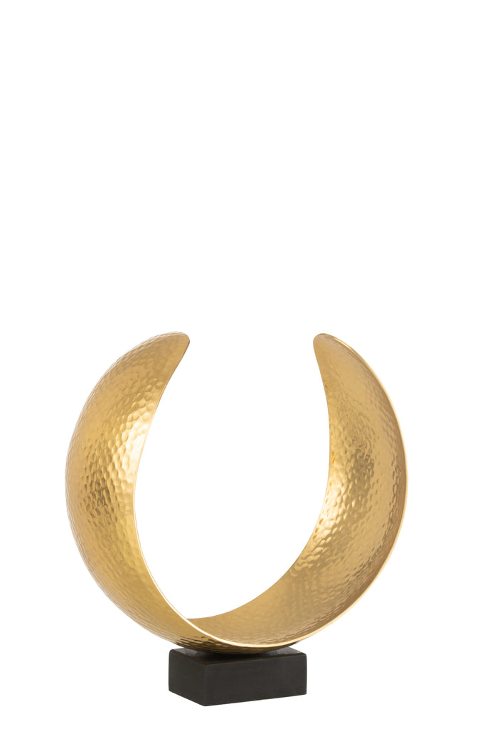 Metal Moon Decoration Gold Medium