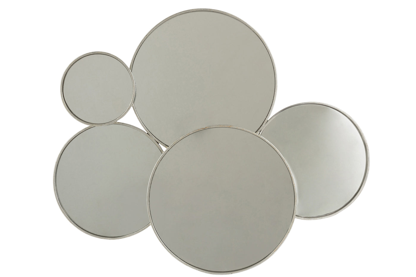 MIRROR 5 CIRCLES METAL SILVER