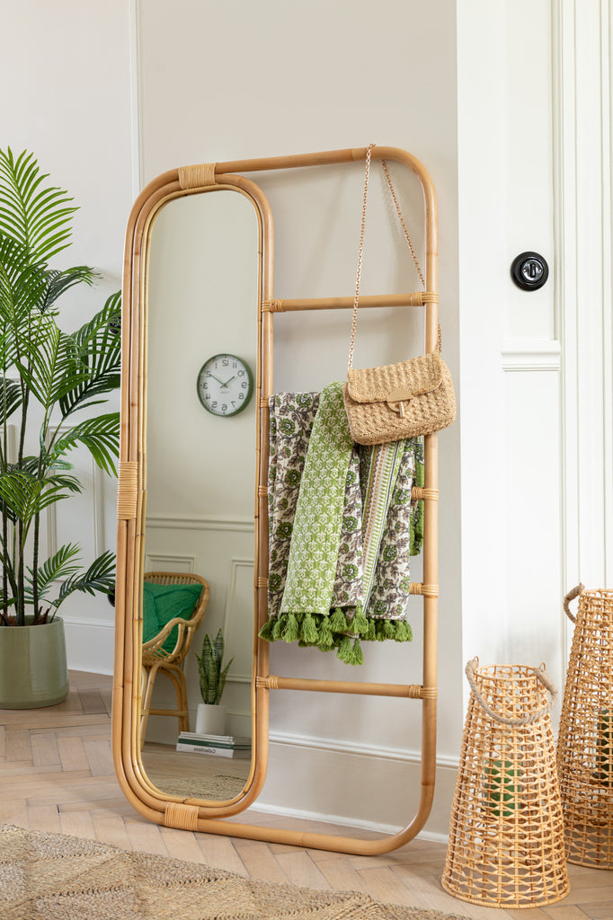 Mirror Ladder Rattan Natural