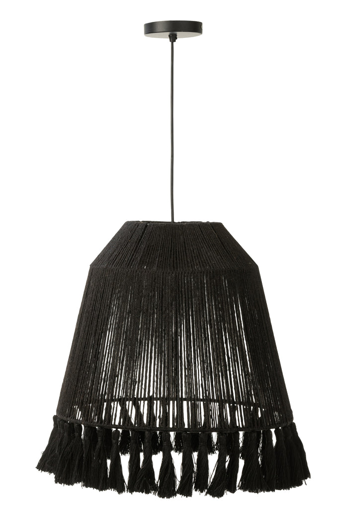 Pendant Lamp Celia Jute Black Large