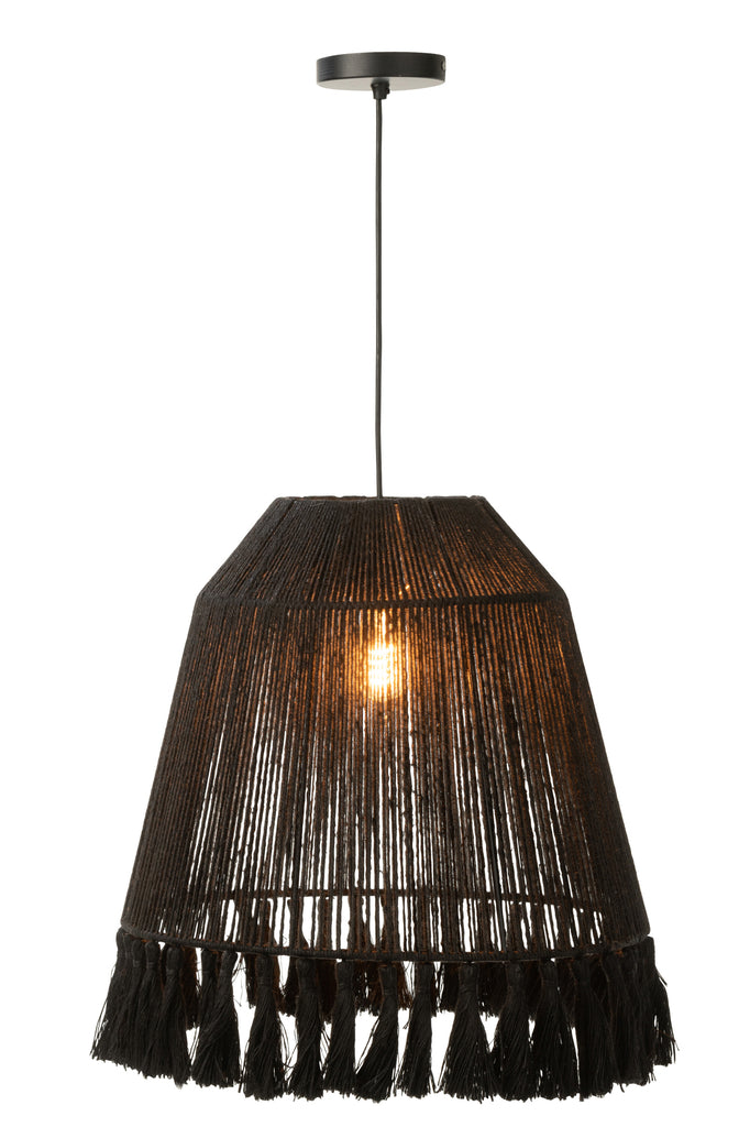 Pendant Lamp Celia Jute Black Large