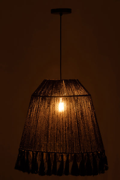 Pendant Lamp Celia Jute Black Large