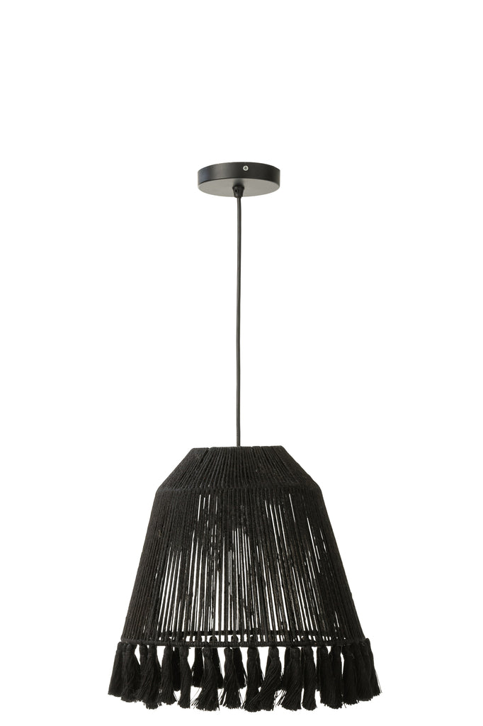 Pendant Lamp Celia Jute Black Small