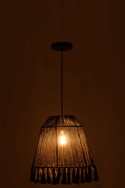 Pendant Lamp Celia Jute Black Small