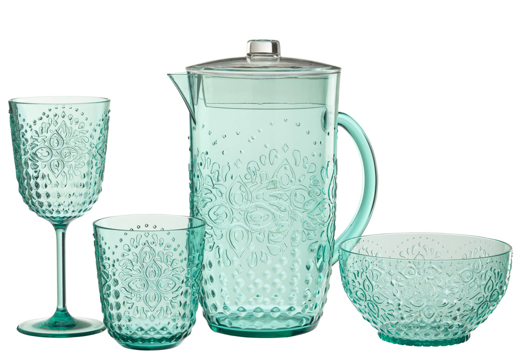 Pitcher Plastic Aqua Blue