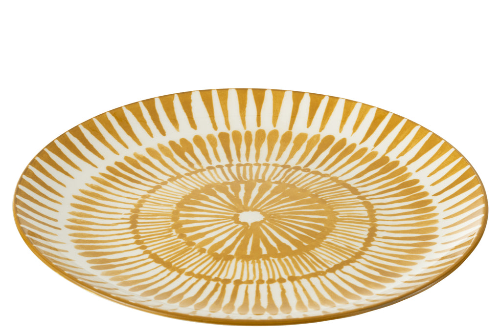 Plate Jam Porcelain White/Ochre