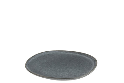 Plate Louise Ceramic Gray Medium