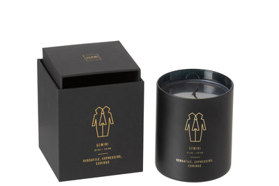 SCENTED CANDLE ASTRO GEMINI BLACK-50H