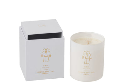 SCENTED CANDLE ASTRO GEMINI WHITE-50H