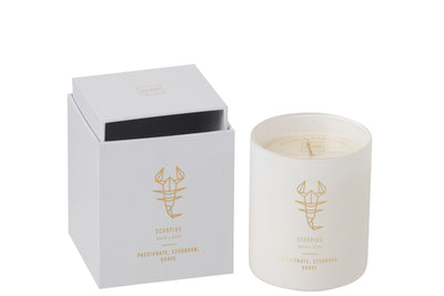 SCENTED CANDLE ASTRO SCORPIO WHITE-50H