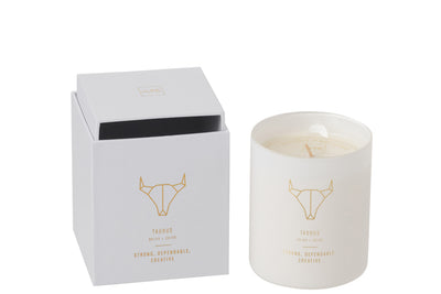 SCENTED CANDLE ASTRO TAURUS WHITE-50H