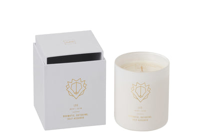 SCENTED CANDLE ASTRO LEO WHITE-50H