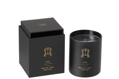 SCENTED CANDLE ASTRO VIRGO BLACK-50H