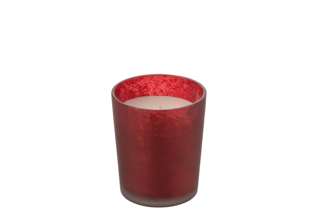 Scented Candle Deluxe Glass Red Small-48H