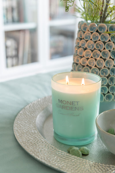 SCENTED CANDLE MONET GARDENS AQUA LARGE 70U