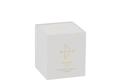 SCENTED CANDLE ASTRO SAGITTARIUS WHITE-50H