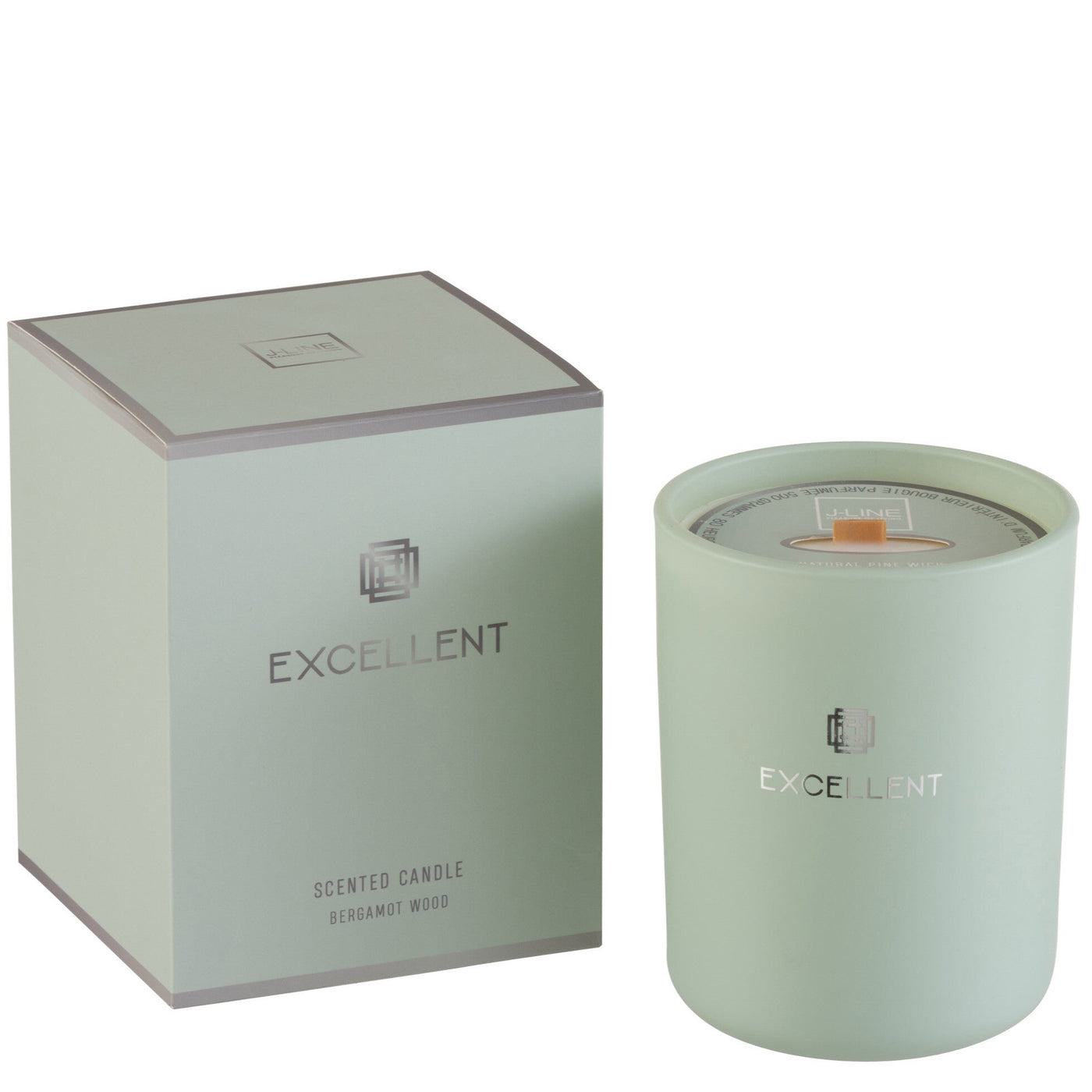 SCENTED CANDLE EXCELLENT GLASS MINT GREEN MEDIUM-80U