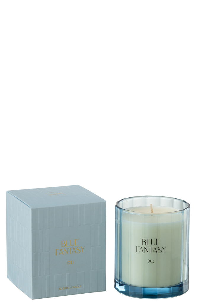 Scented Candle Blue Fantasy Glass - 30 Hours