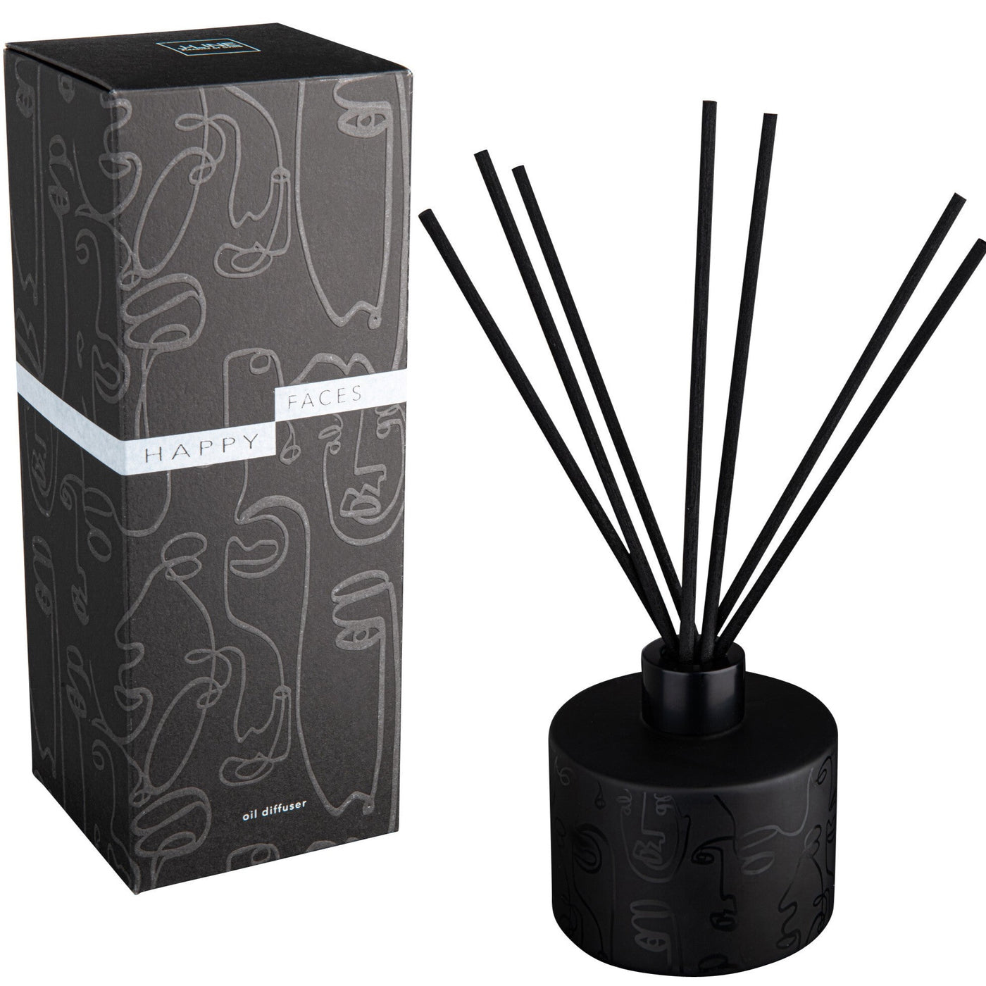 SCENTED OIL+STICKS HAPPY FACES BLACK