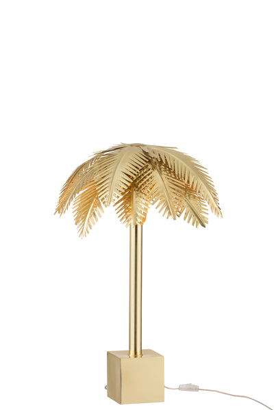 TABLE LAMP COCONUT LEAVES STEEL GOLD