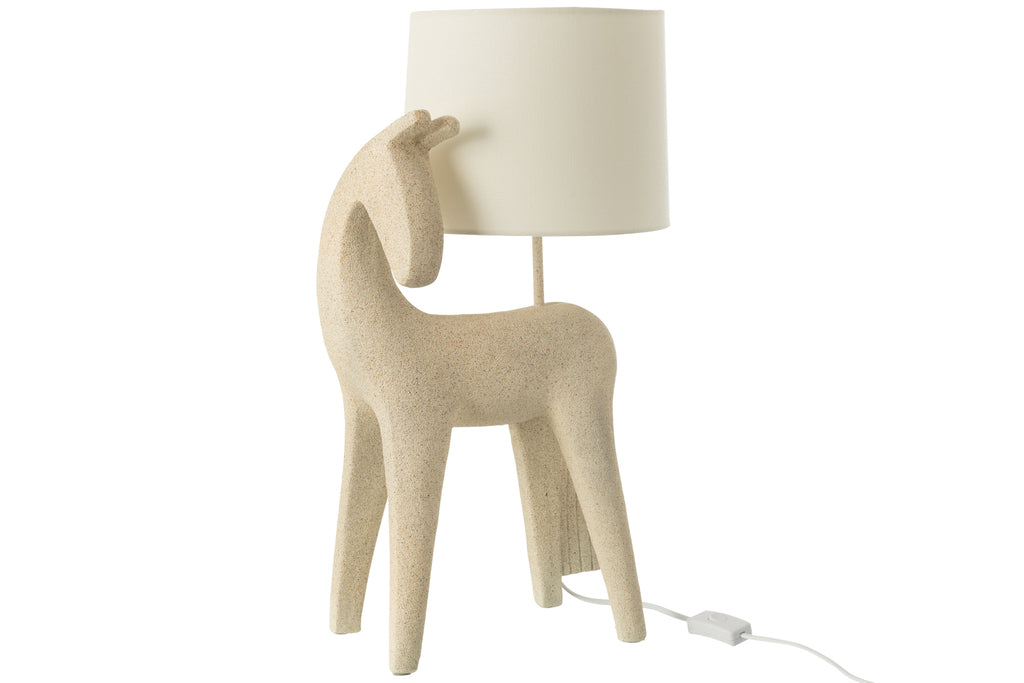 Table Lamp Horse Modern Resin Beige