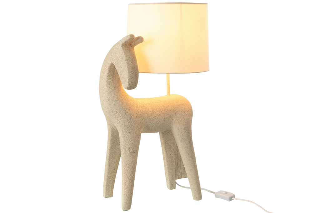 Table Lamp Horse Modern Resin Beige