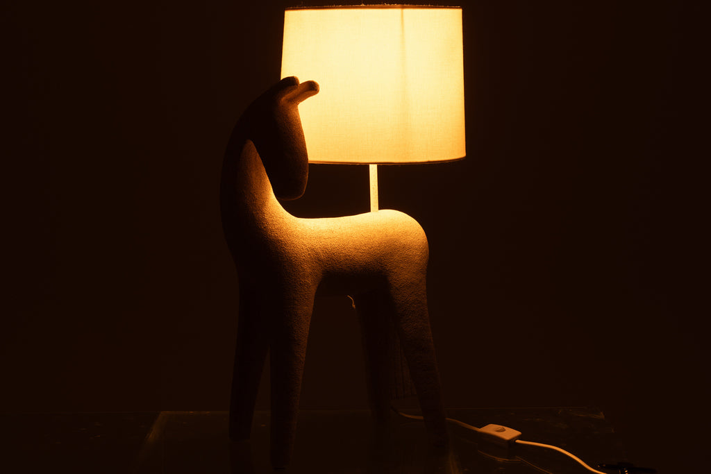 Table Lamp Horse Modern Resin Beige