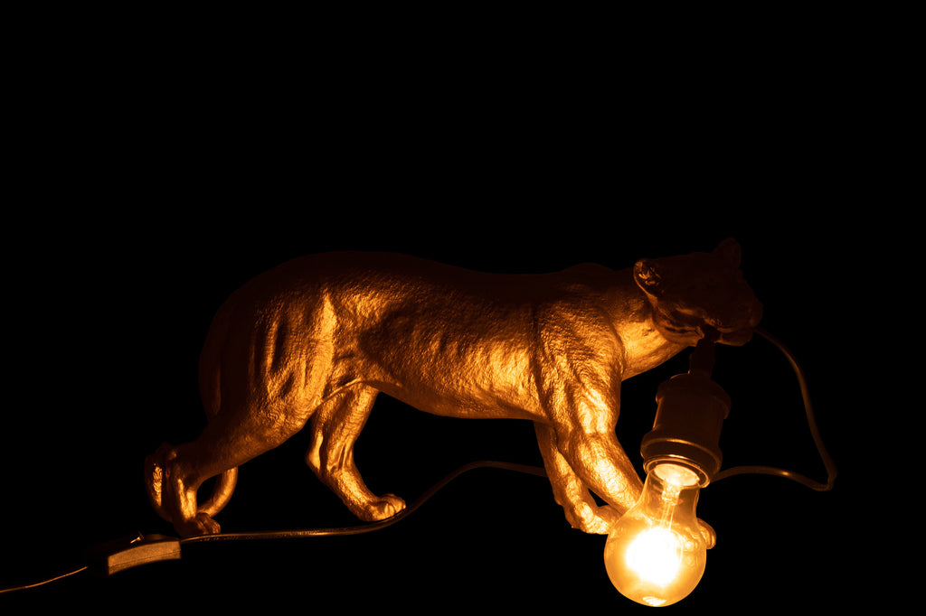 Tischlampe Puma Resin Gold Klein