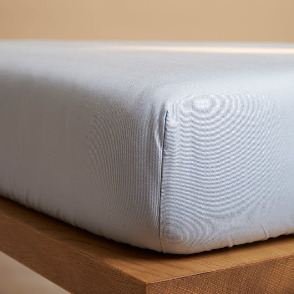 Tencel fitted sheet light blue