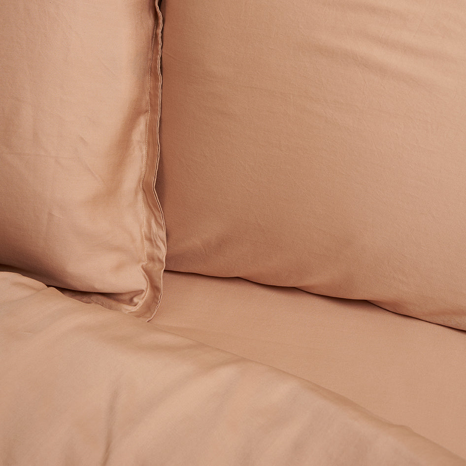 Tencel fitted sheet peach