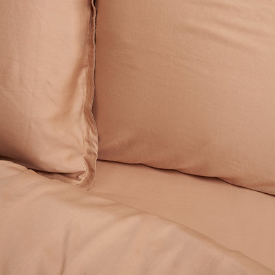 Tencel fitted sheet peach