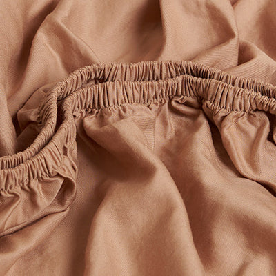 Tencel fitted sheet peach