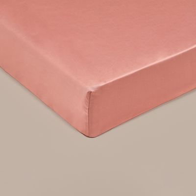 TENCEL™ – Satin-Spannbetttuch Terra Pink 