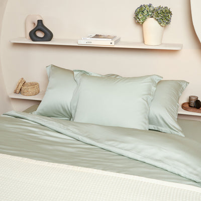 TENCEL™ - Sateen Pillowcase Gray Green 