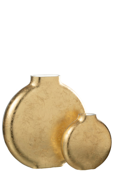 VASE MIKI VERRE TRANSPARENT/GOLD GROSS