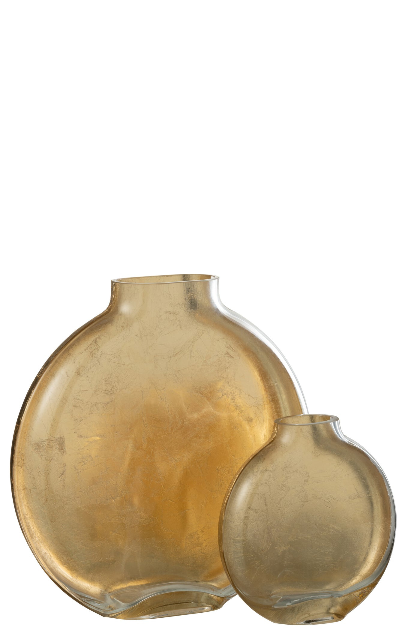 VASE MIKI VERRE TRANSPARENT/GOLD GROSS