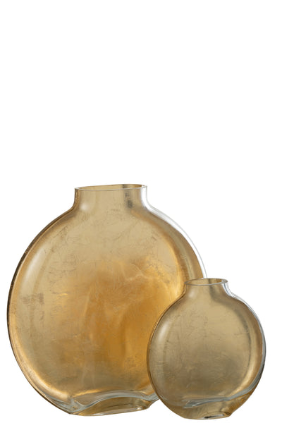 VASE MIKI VERRE TRANSPARENT/GOLD GROSS