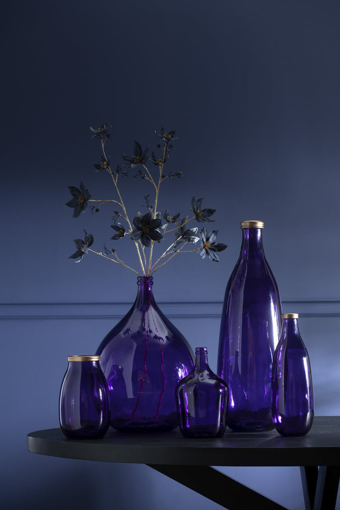 Vase Bottle Glass Purple