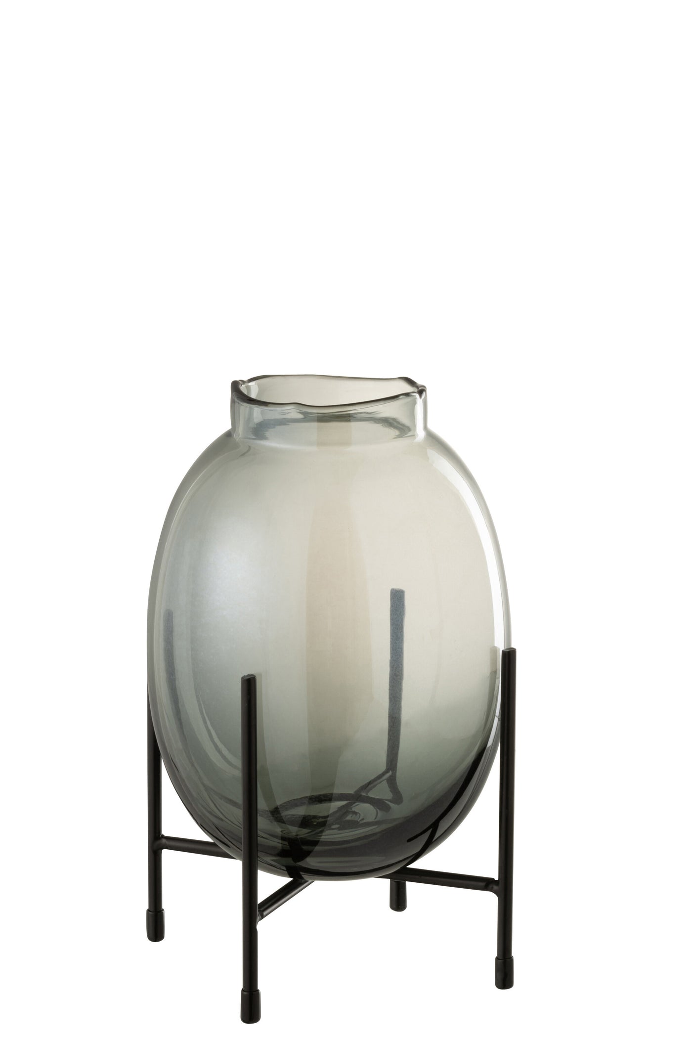 VASE FT PLATTE RIB GRY BLU/BL S