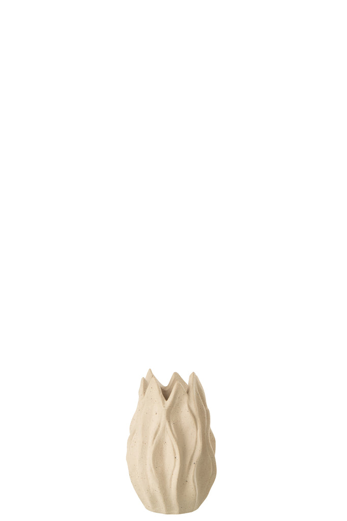 Vase Ivy Keramik Beige Klein