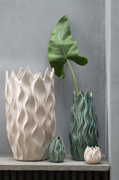 Vase Ivy Keramik Beige Extra Klein