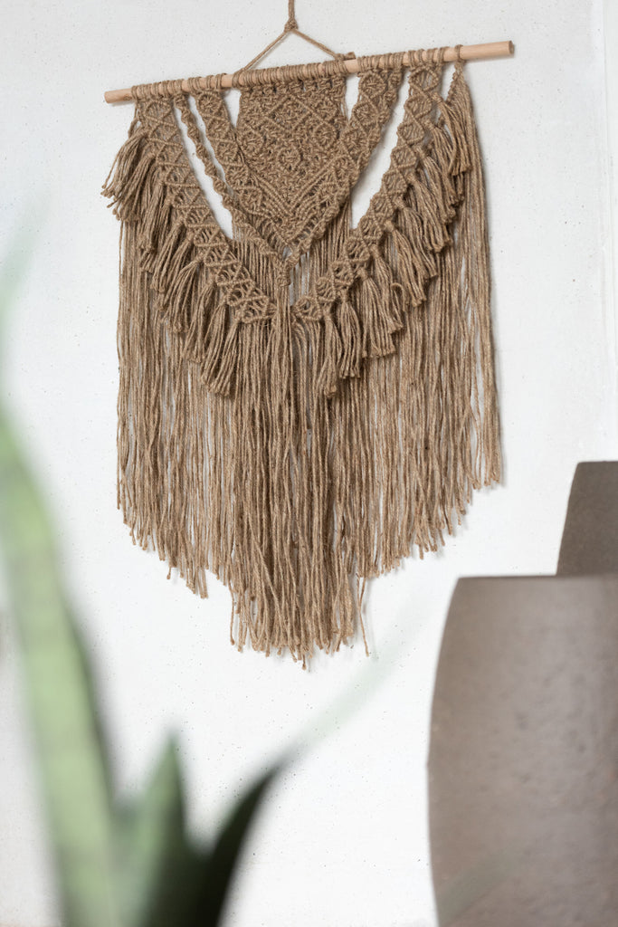 Wall Hanger Macrame Jute Natural Large