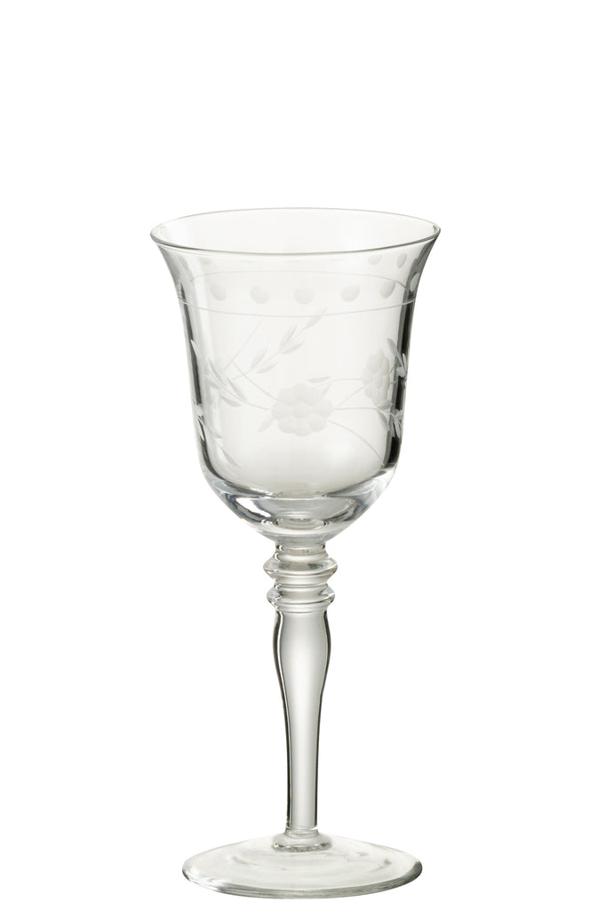 Wine Glass Rode Wine Engraved Glass Transparent